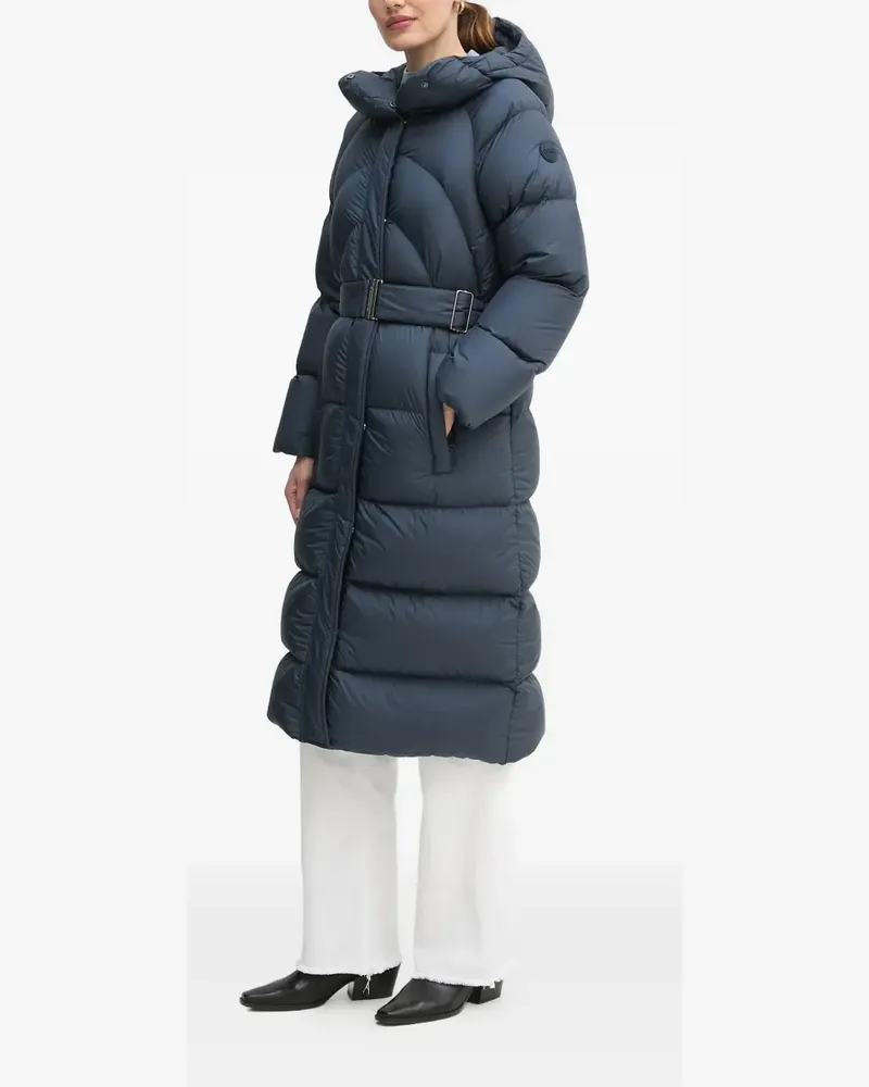Colmar hooded belted coat - Blau Blau