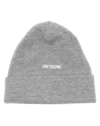 WE 11 DONE Beanie mit Logo-Stickerei Grau