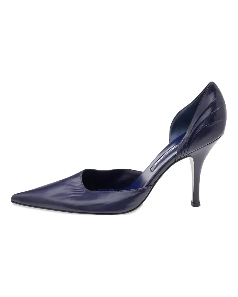 Sergio Rossi pointed-toe leather pumps - Violett Violett