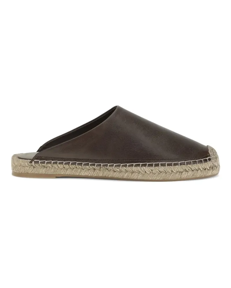 Brunello Cucinelli leather jute espadrilles - Braun Braun