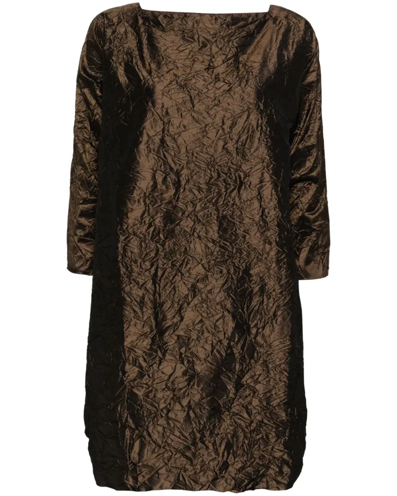 Daniela Gregis Minikleid in Knitteroptik - Braun Braun