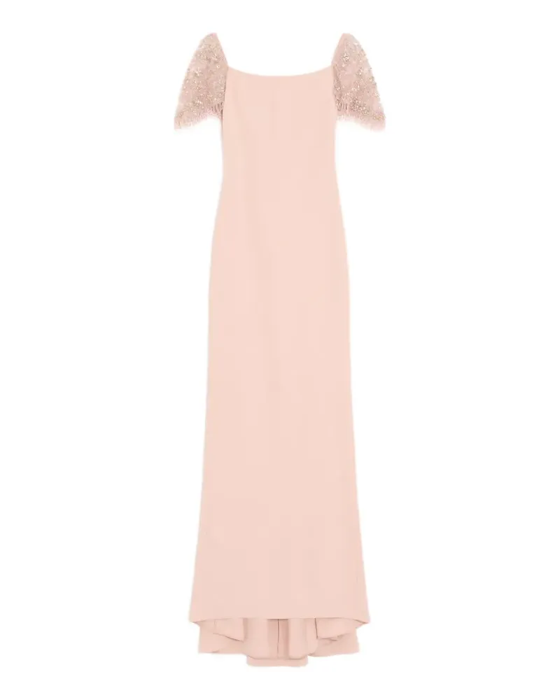 Valentino Garavani embroidered couture cady long dress - Rosa Rosa