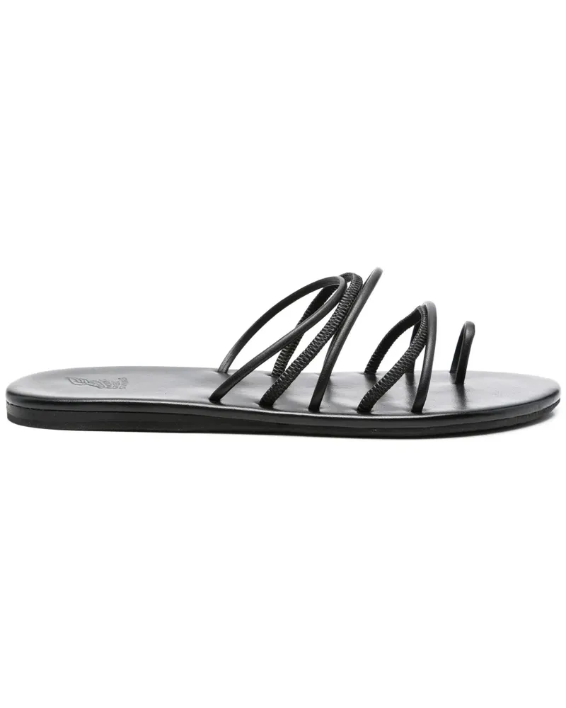 Ancient Greek Sandals Riemensandalen aus Leder - Schwarz Schwarz