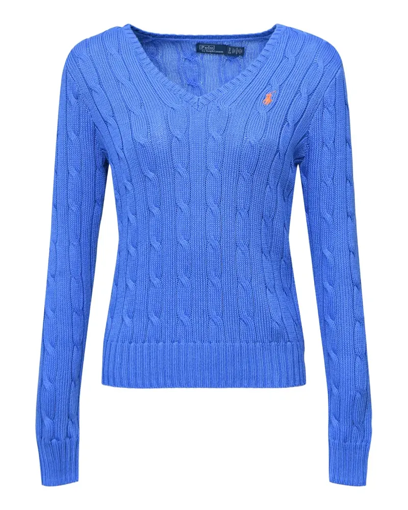 Ralph Lauren cable-knit V-neck sweater - Blau Blau