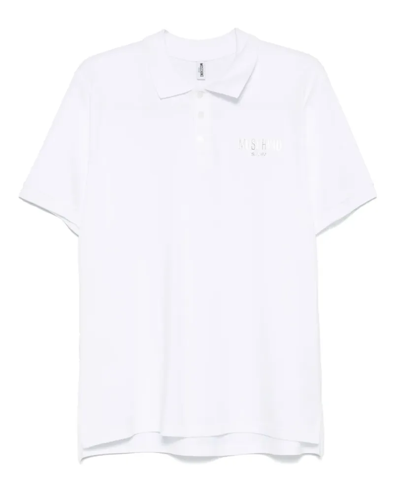 Moschino Poloshirt mit Logo-Print - Weiß Weiß