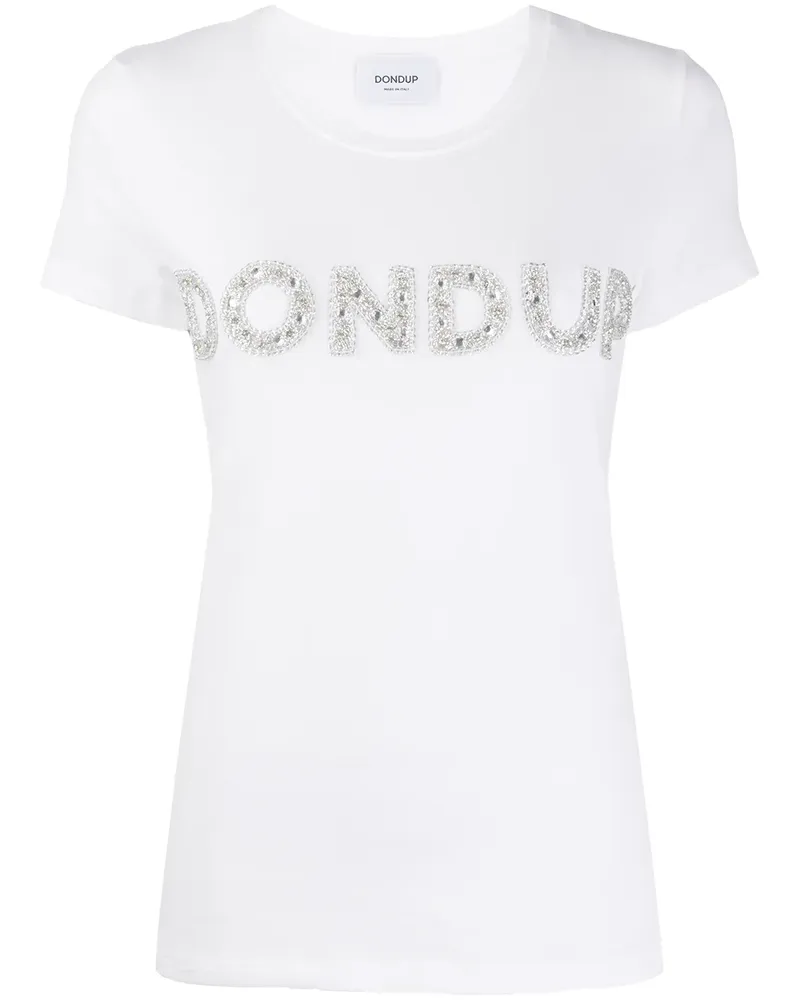 Dondup T-Shirt mit Logo-Verzierung - Weiß Weiß