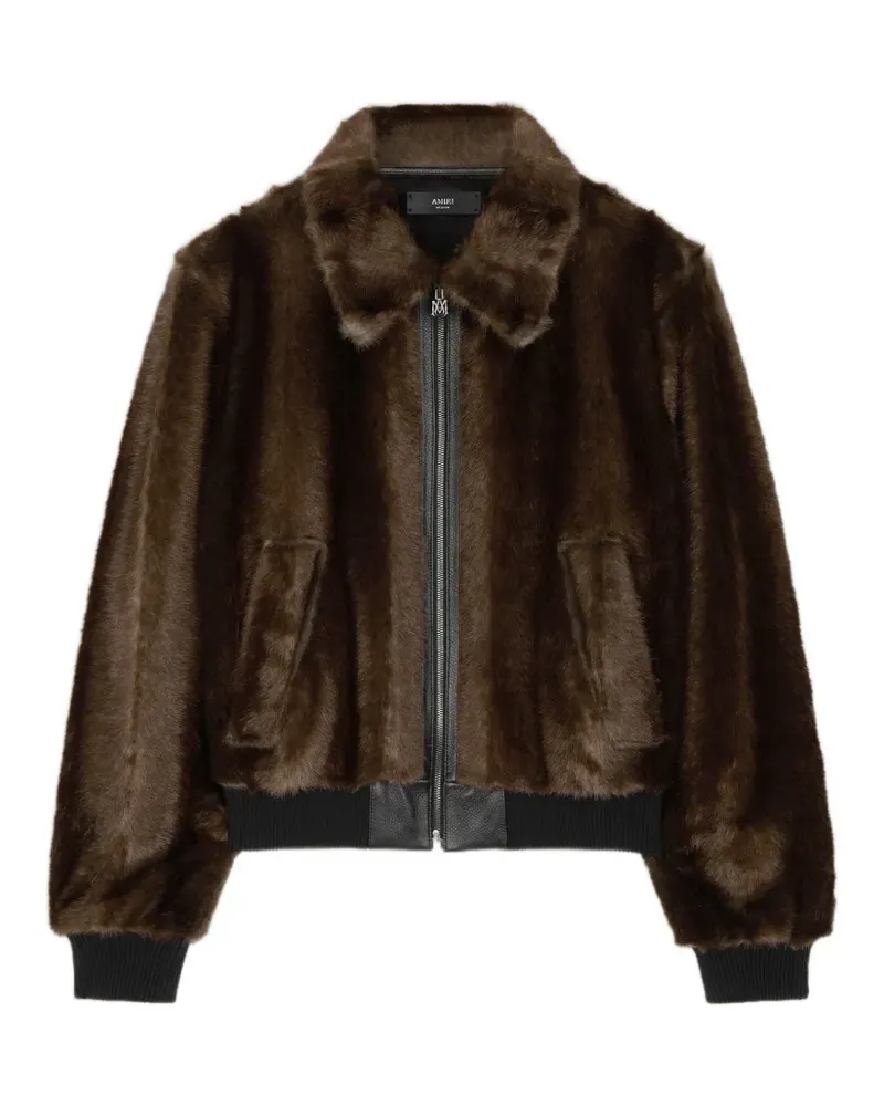 Amiri Jacke mit Faux Fur - Braun Braun