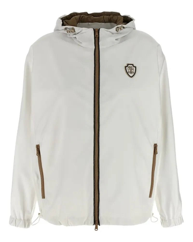 Brunello Cucinelli Windbreaker mit Kapuze - Weiß Weiß