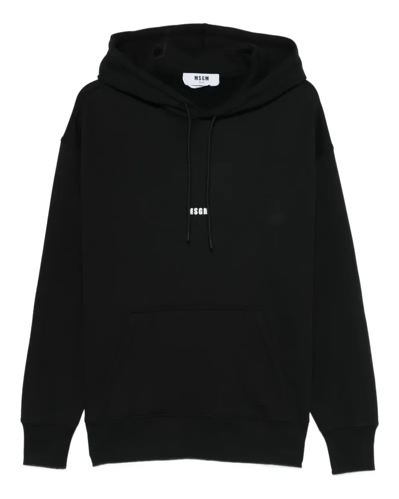 MSGM Hoodie mit Kordelzug - Schwarz Schwarz