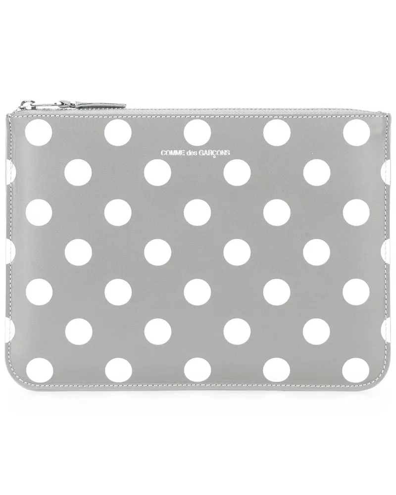 Comme des Garçons Clutch mit Polka Dots - Grau Grau