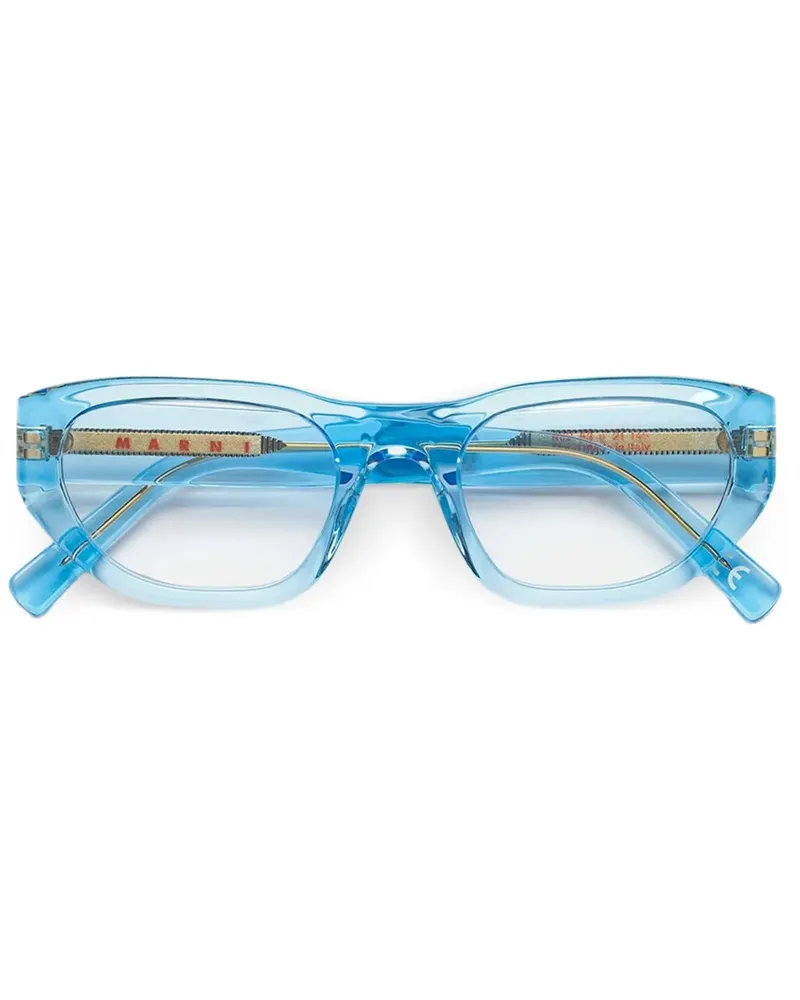Marni Laamu Atoll Brille mit eckigem Gestell - Blau Blau
