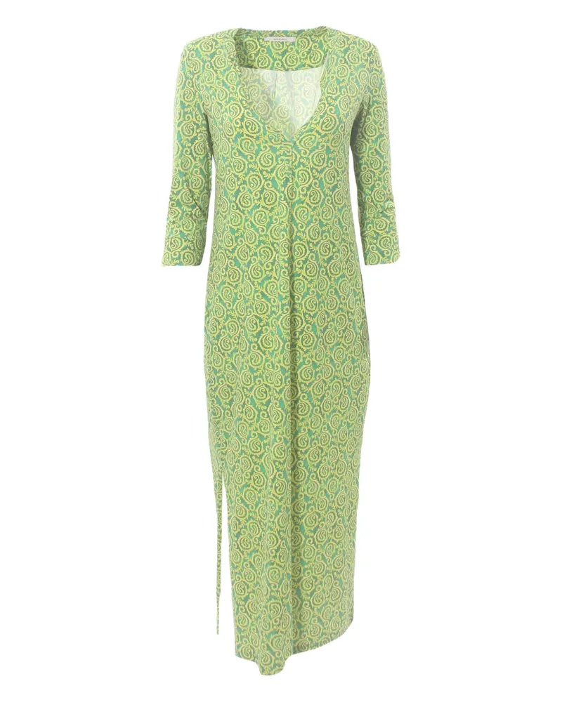 Maliparmi Midikleid mit Print - Grün Grün