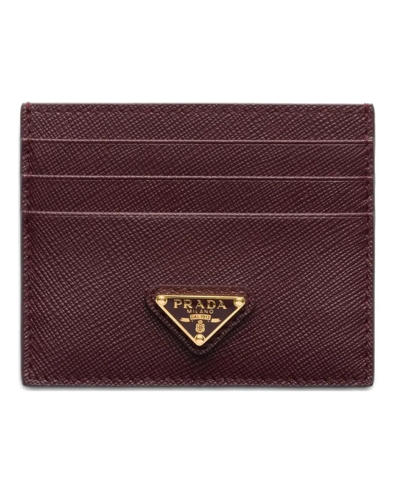 Prada Kartenetui aus Saffiano-Leder - Rot Rot