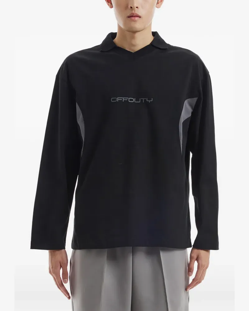 OFF DUTY Ovan long-sleeve logo T-shirt - Schwarz Schwarz