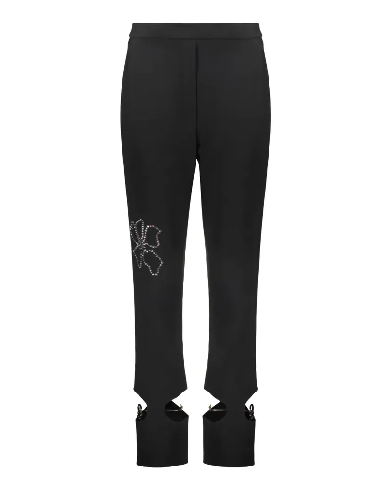 ELLERY crystal-embellished cut-out trousers - Schwarz Schwarz
