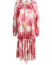 Diesel Maxikleid mit Blumen-Print Rosa