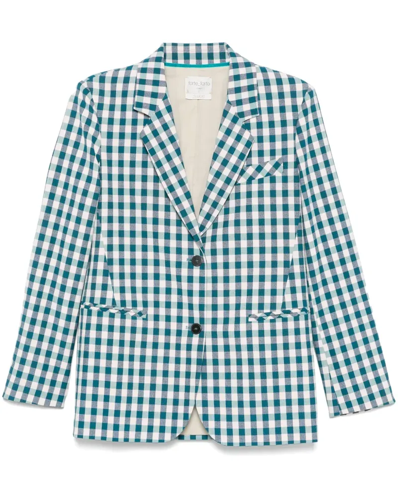 forte_forte Blazer mit Vichy-Karo - Blau Blau