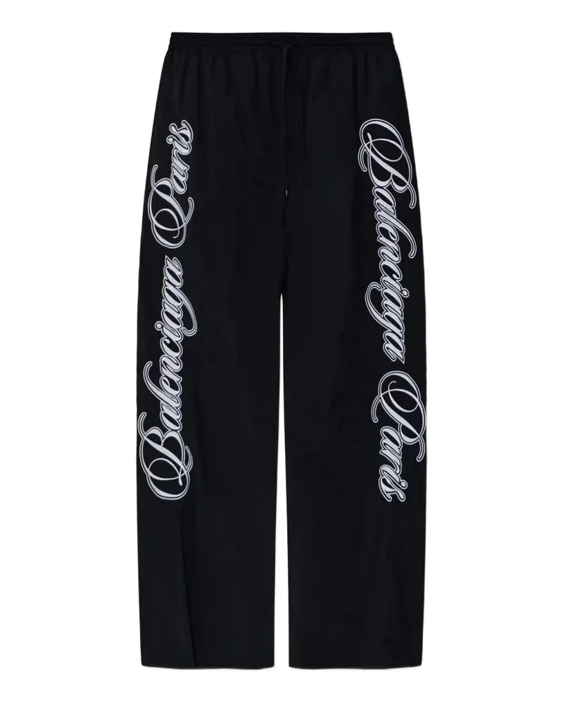 Balenciaga Hose mit Schriftzug - Schwarz Schwarz