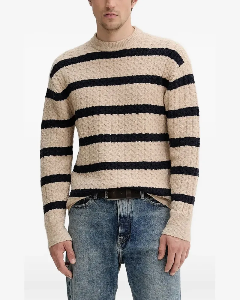 Filippa K striped-pattern sweater - Nude Nude