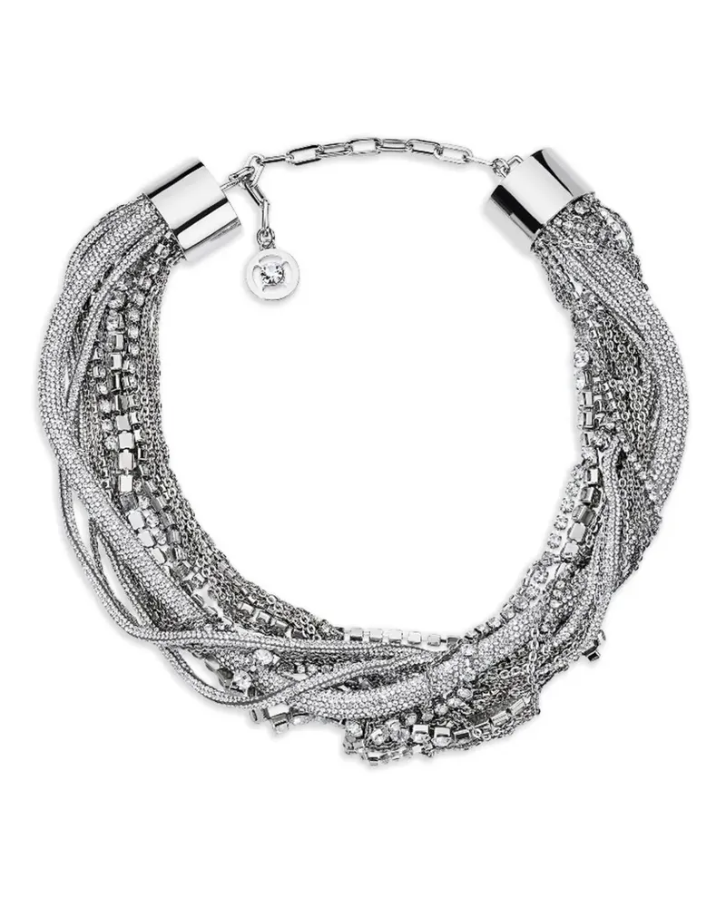 Area Messy Chain crystal-embellished necklace - Silber Silber
