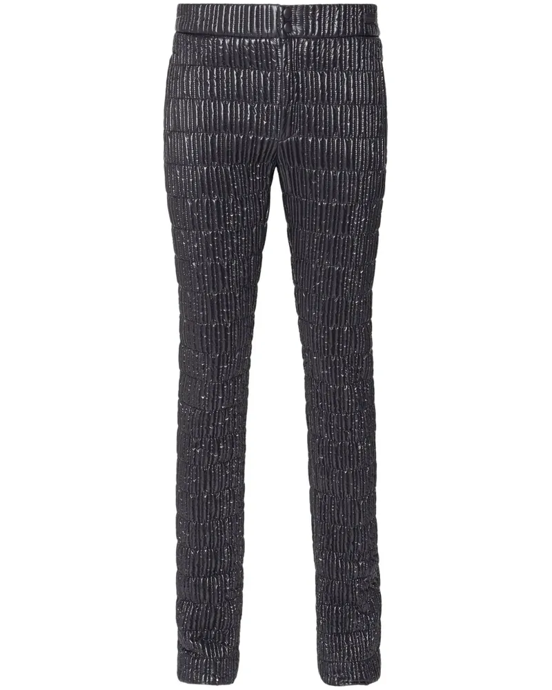 Ferragamo Gefütterte Hose im Metallic-Look - Schwarz Schwarz