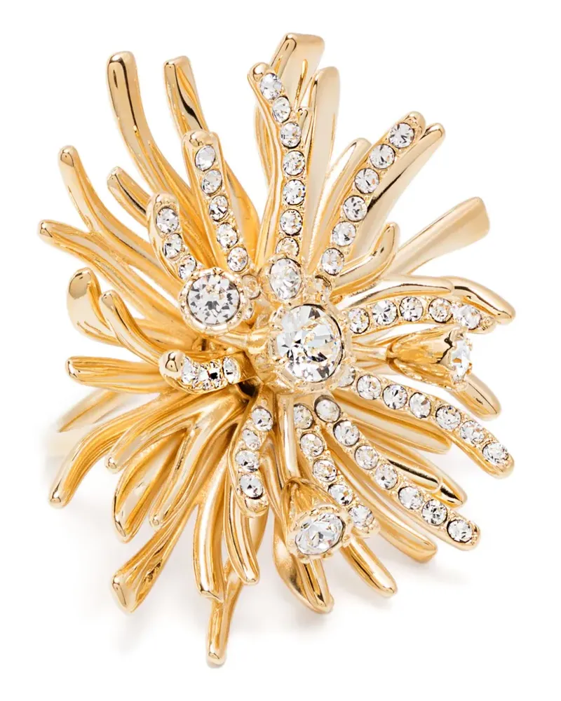Lanvin Ring mit Blumendetail - Gold Gold