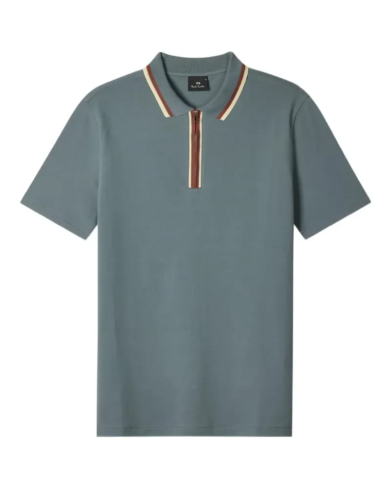 Paul Smith Poloshirt mit Reißverschluss - Blau Blau