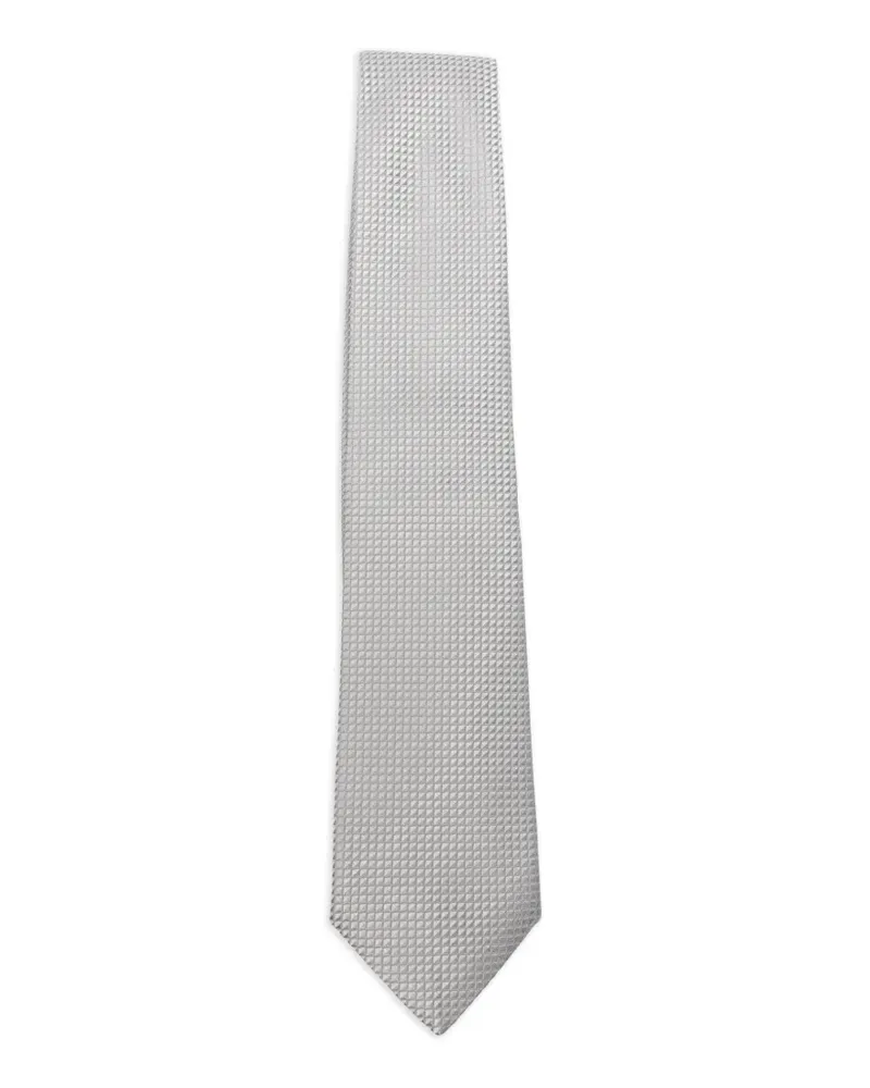 Emporio Armani textured tie - Grau Grau
