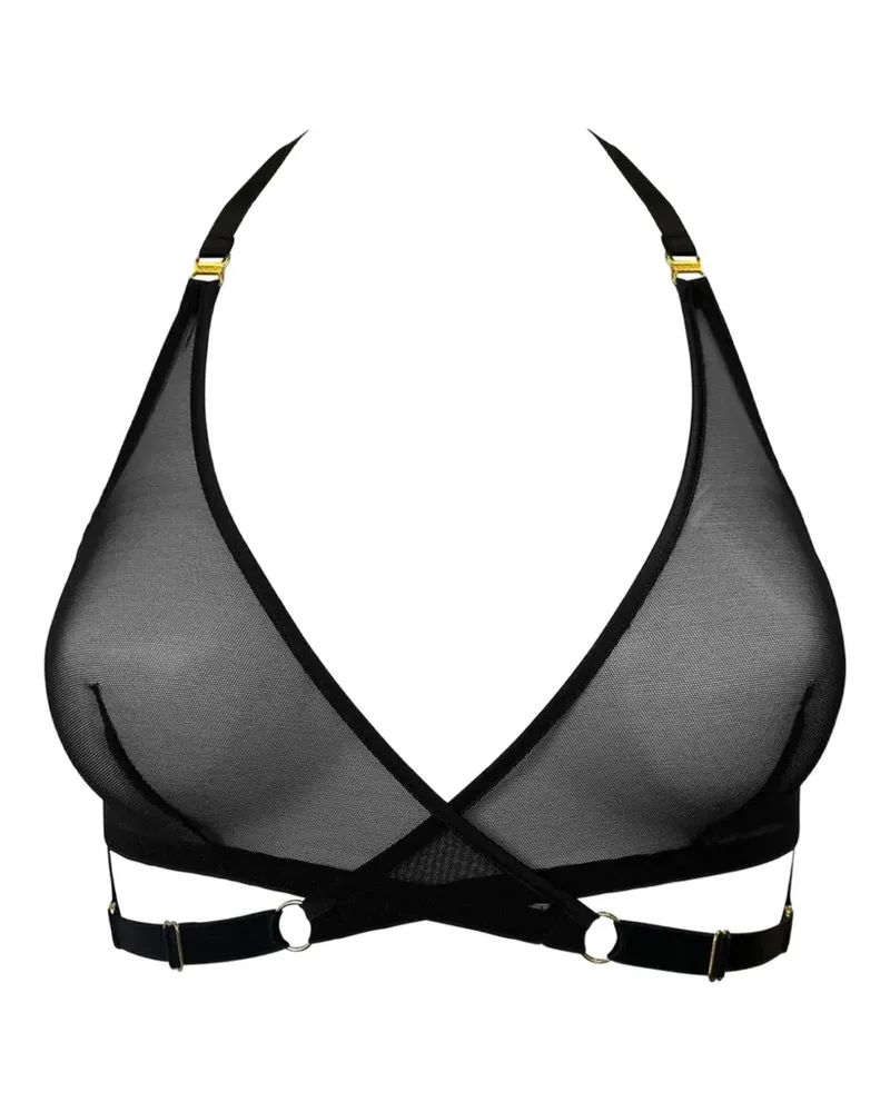 Bordelle Gewickelter Signature Mesh-BH - Schwarz Schwarz