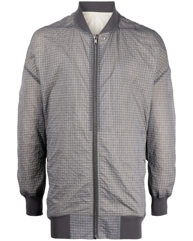 Rick Owens Bomberjacke mit Gittermuster - Grau Grau