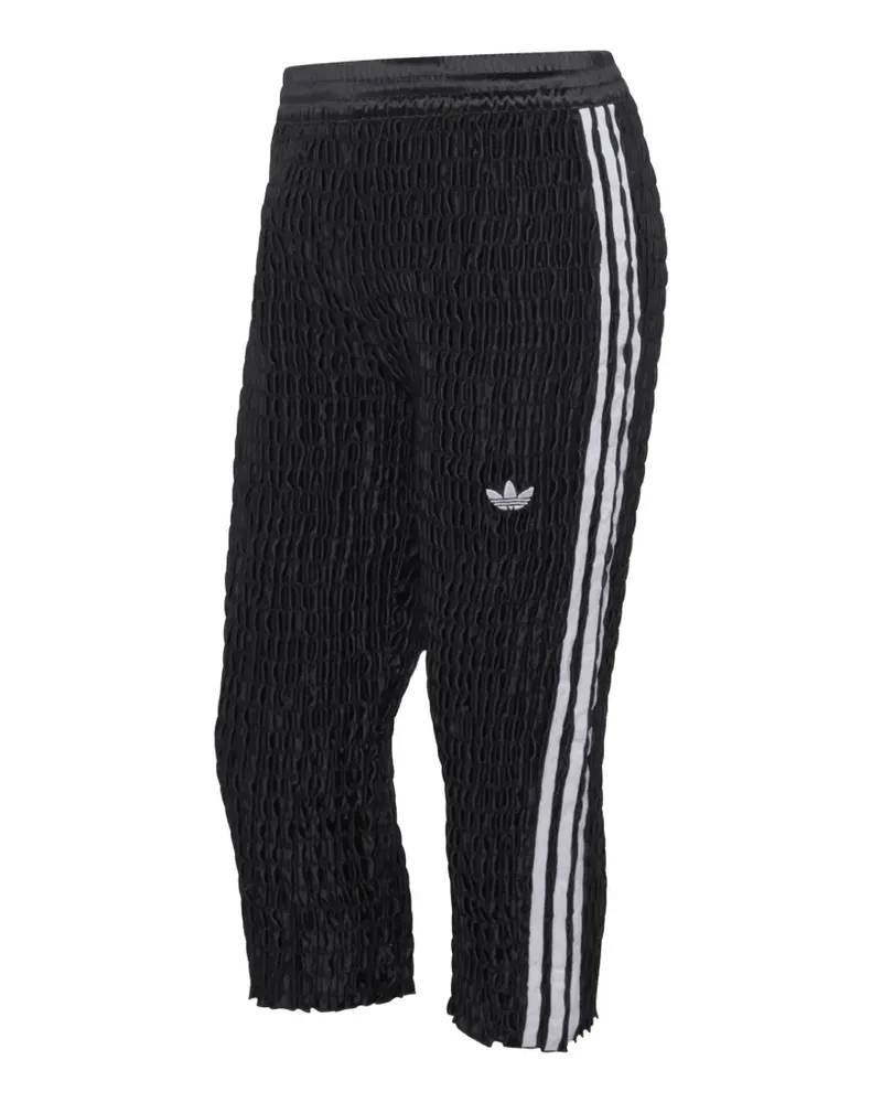 adidas Capri smocked side-stripe trousers - Schwarz Schwarz