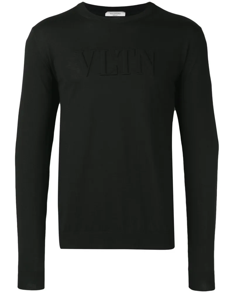 Valentino Garavani Sweatshirt mit VLTN-Prägung Schwarz