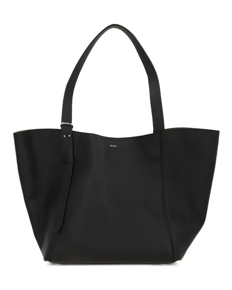 Max Mara Shopper mit Lederriemen - Schwarz Schwarz