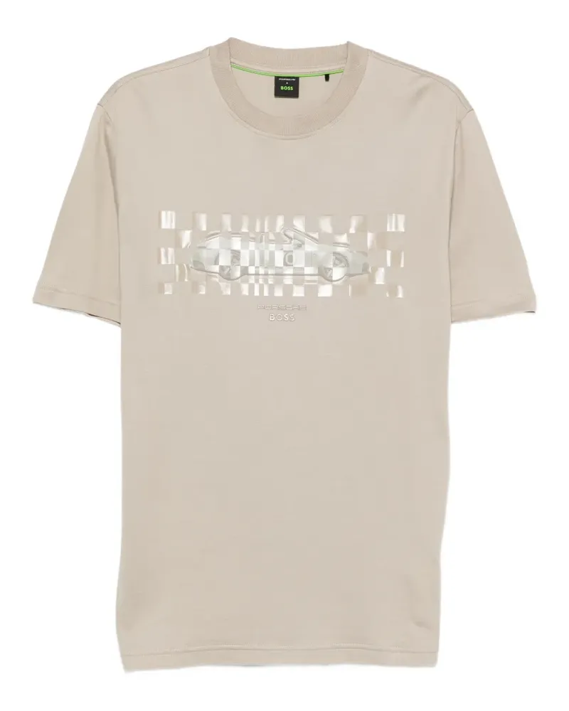 HUGO BOSS x Porsche T-Shirt mit grafischem Print - Nude Nude