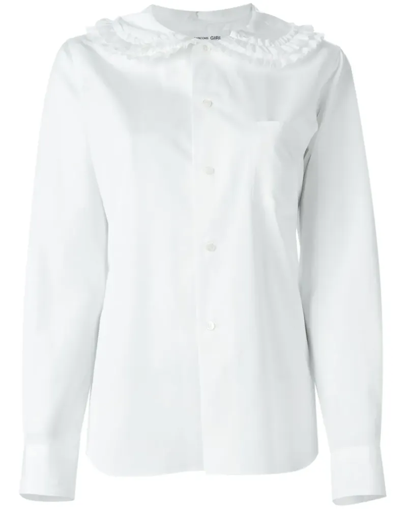 Comme des Garçons Bluse mit Bubikragen - Weiß Weiß