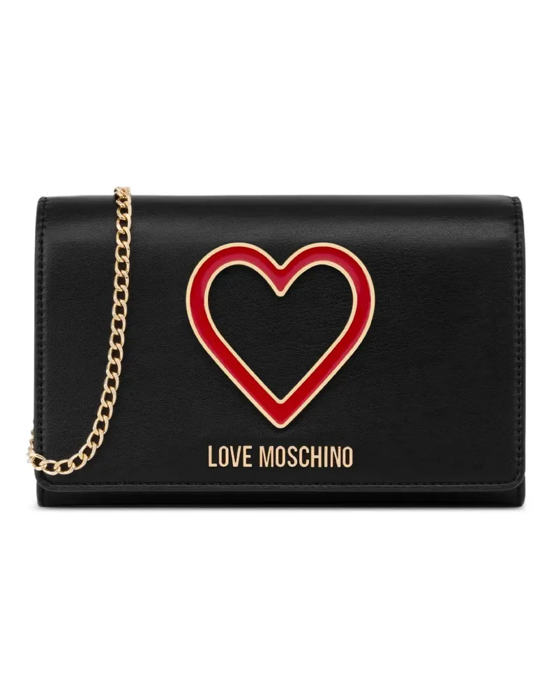 Moschino heart-motif shoulder bag - Schwarz Schwarz
