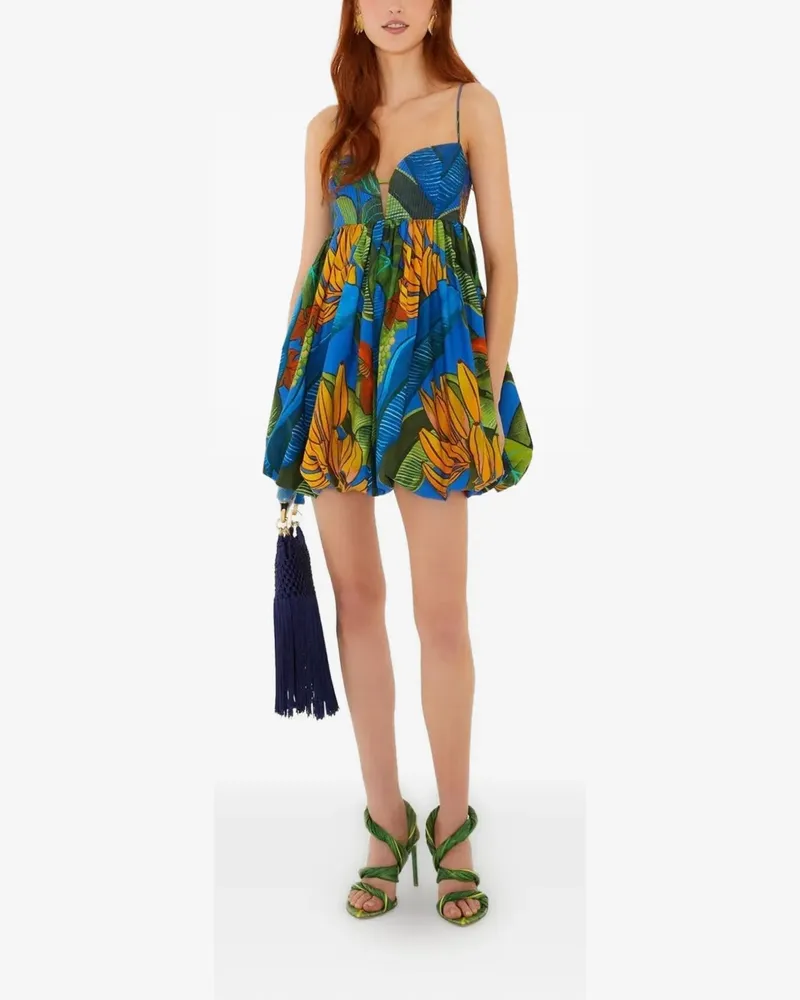 FARM Rio Blue Banana Grapes mini dress - Blau Blau