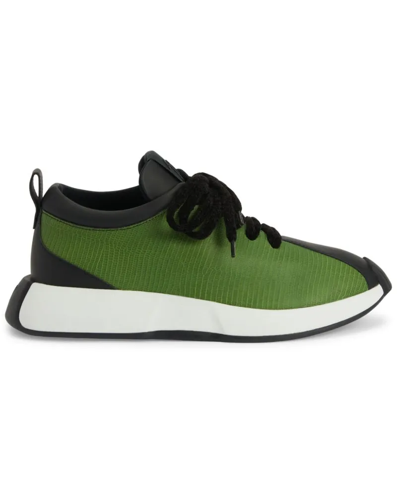 Giuseppe Zanotti Ferox Sneakers mit Einsätzen aus Leder - Grün Grün