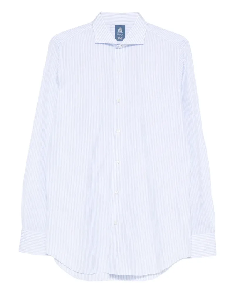Finamore 1925 Gestreiftes Hemd - Blau Blau