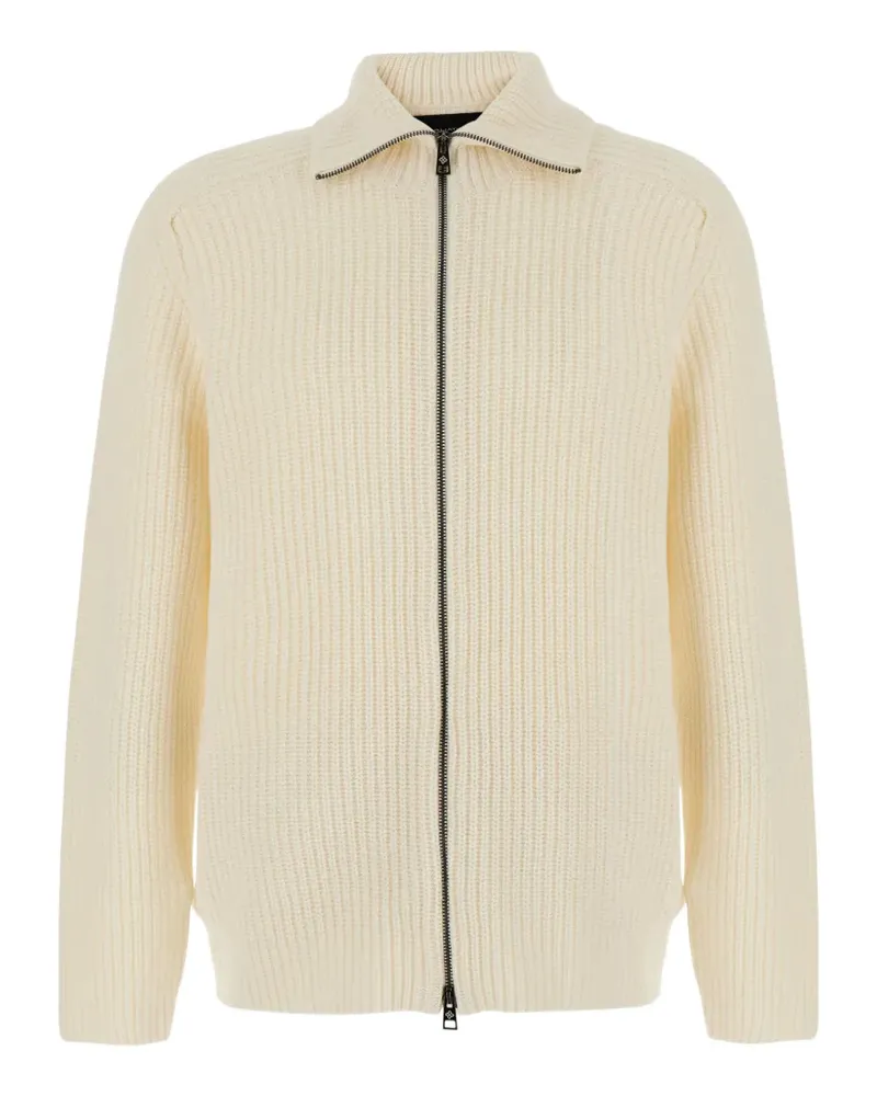 Tagliatore Gerippter Cardigan mit Reißverschluss - Nude Nude