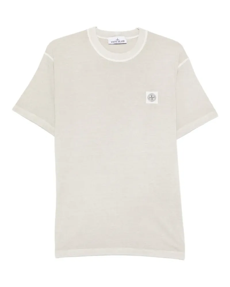 Stone Island logo-patch T-shirt - Nude Nude