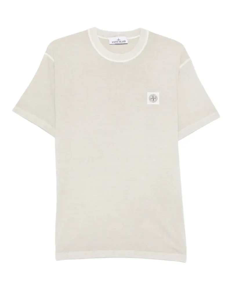 Stone Island logo-patch T-shirt - Nude Nude
