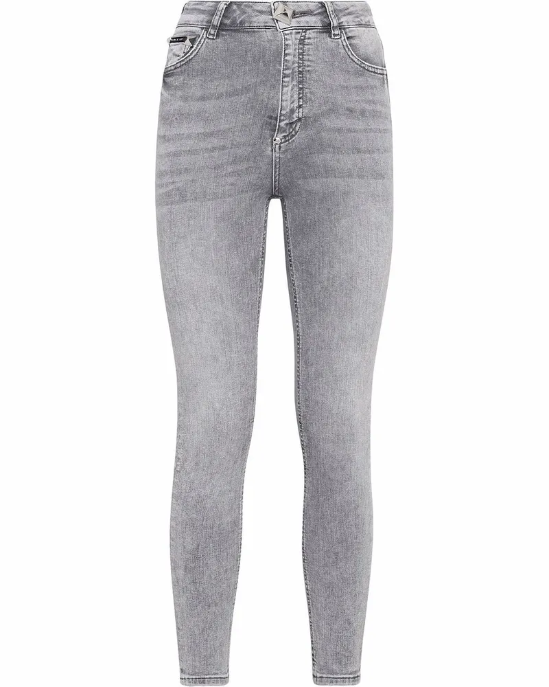 Philipp Plein Skinny-Jeans mit hohem Bund - Blau Blau
