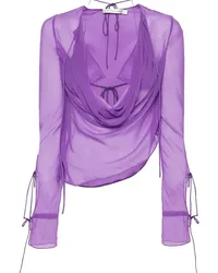 Christopher Esber Transparente Mobius Bluse Violett