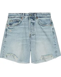 Reformation Halbhohe Raye Jeans-Shorts Blau