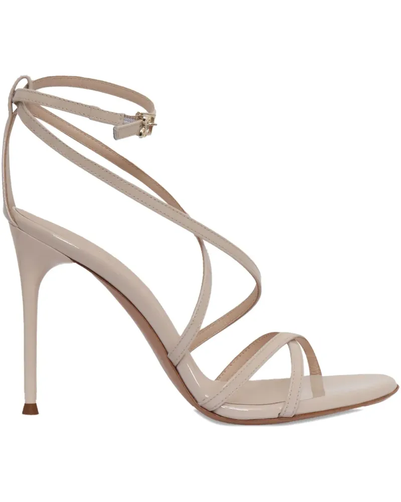 Sergio Levantesi Rebel Stiletto-Sandalen mit überkreuzten Riemen - Nude Nude