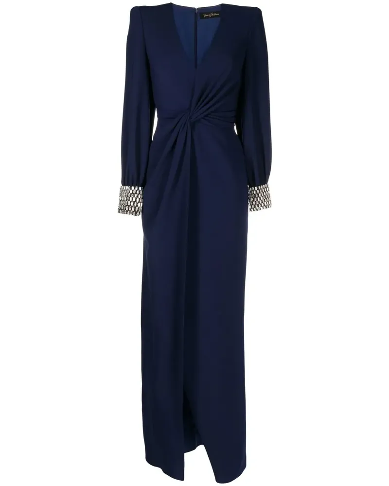 Jenny Packham Lala Abendkleid mit Kristallen - Blau Blau