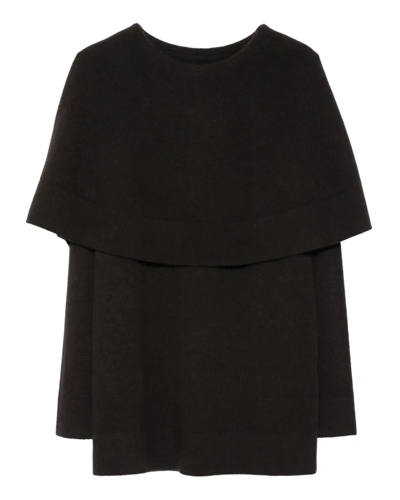 Lisa Yang Jaylani cape-overlay cashmere sweater - Braun Braun