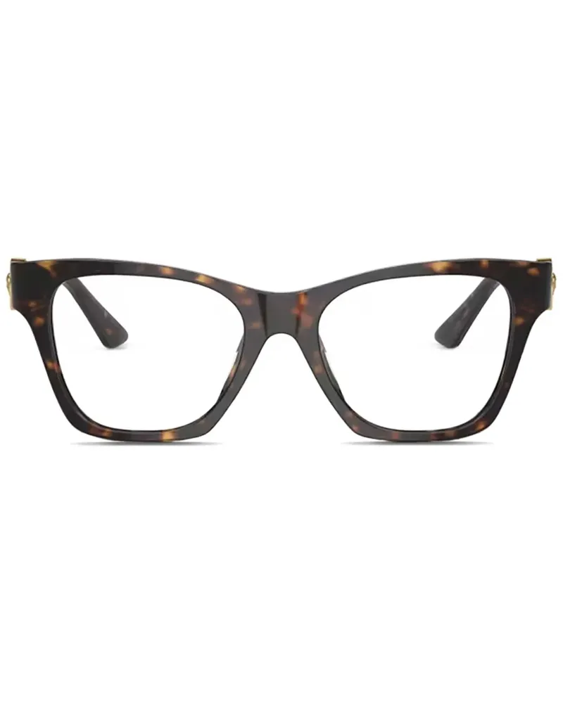 Versace Brille mit eckigem Gestell - Braun Braun