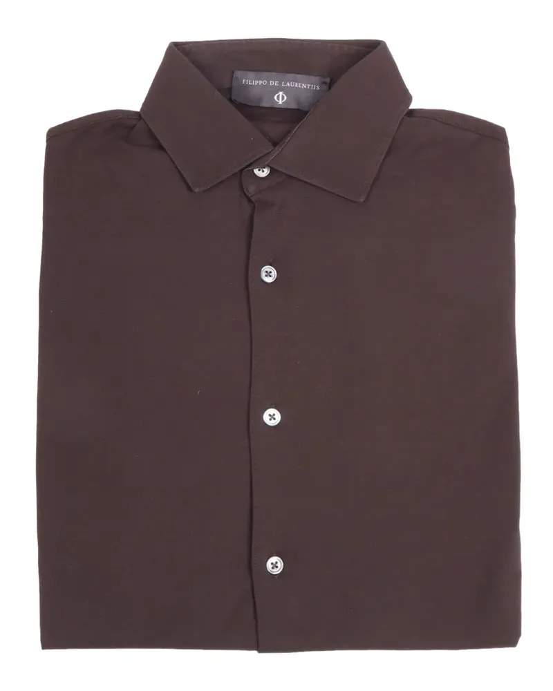 Filippo de Laurentiis button-down cotton shirt - Braun Braun